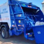 coleta Caminhão compactador com balança embarcada.